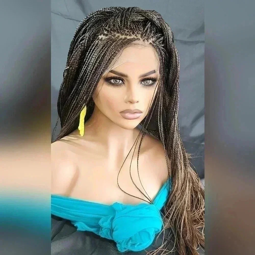 Braided Wig Full Lace Glueless | Long Micro Braids | Handmade | NWT - Picture 17 of 17